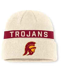 Nike Men's Natural Usc Trojans Peak Primetime Utility Cuffed Knit Hat