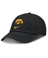 Nike Men's Black Iowa Hawkeyes Primetime Club Adjustable Hat