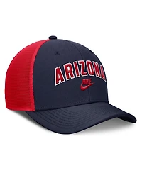 Nike Men's Navy/Red Arizona Wildcats Legacy Arch Rise Performance Trucker Adjustable Hat