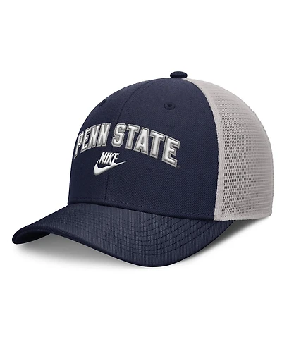 Nike Men's Navy/Gray Penn State Nittany Lions Legacy Arch Rise Performance Trucker Adjustable Hat