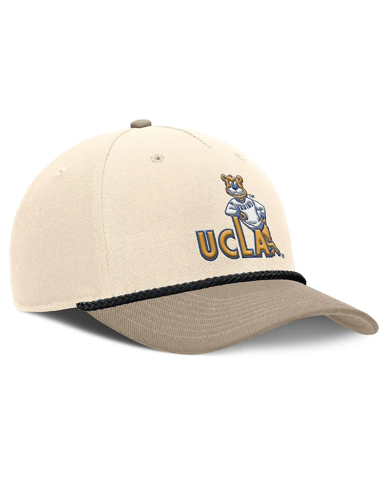 Nike Men's Natural Ucla Bruins Rise Legacy Throwback Logo Adjustable Hat