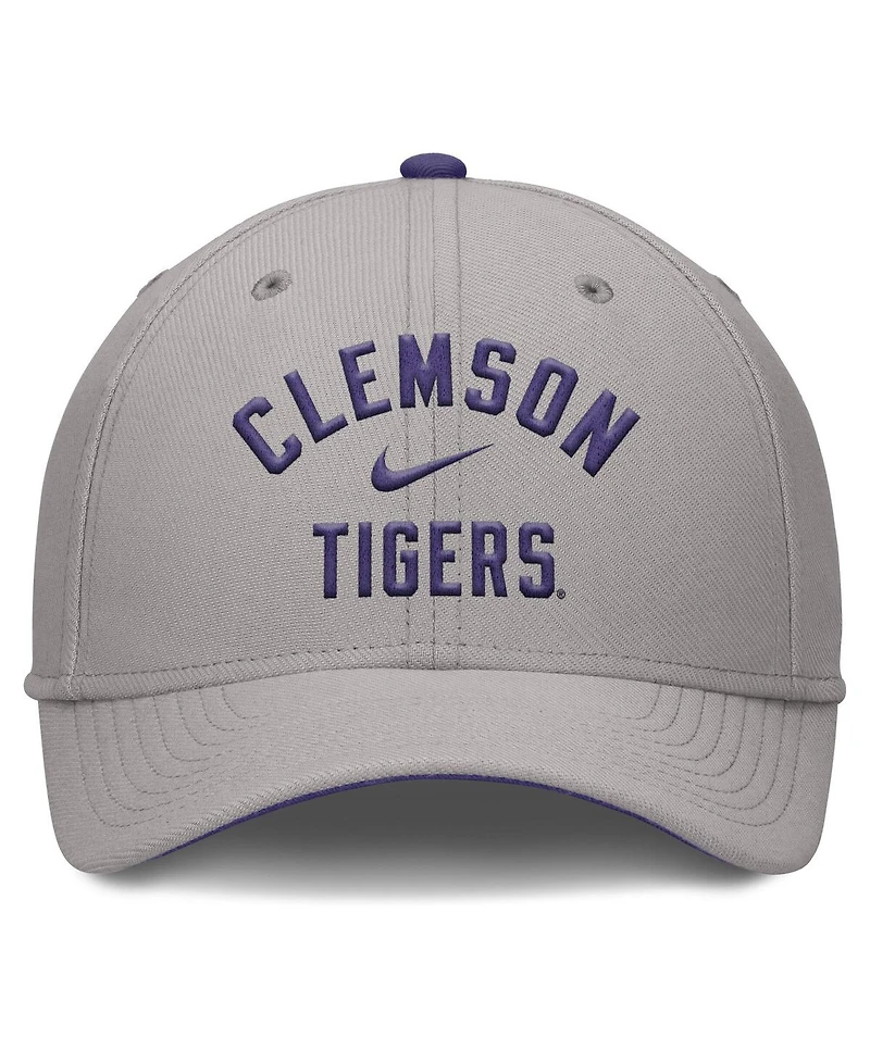 Nike Men's Gray Clemson Tigers Rise Prep Performance Flex Hat