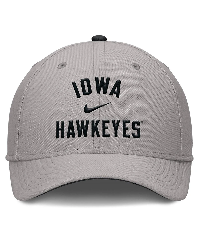Nike Men's Gray Iowa Hawkeyes Rise Prep Performance Flex Hat