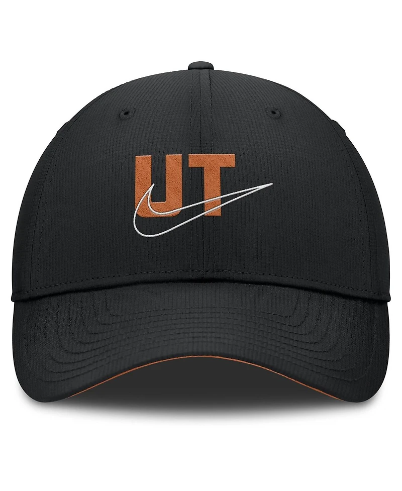 Nike Men's Black Texas Longhorns Club Prep Performance Adjustable Hat