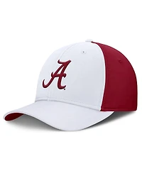 Nike Men's White/Crimson Alabama Crimson Tide 2025 Sideline Rise Local Performance Flex Hat