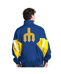 Starter Men's Royal Seattle Mariners Cooperstown Chief Half-Zip Pullover Sweatshirt