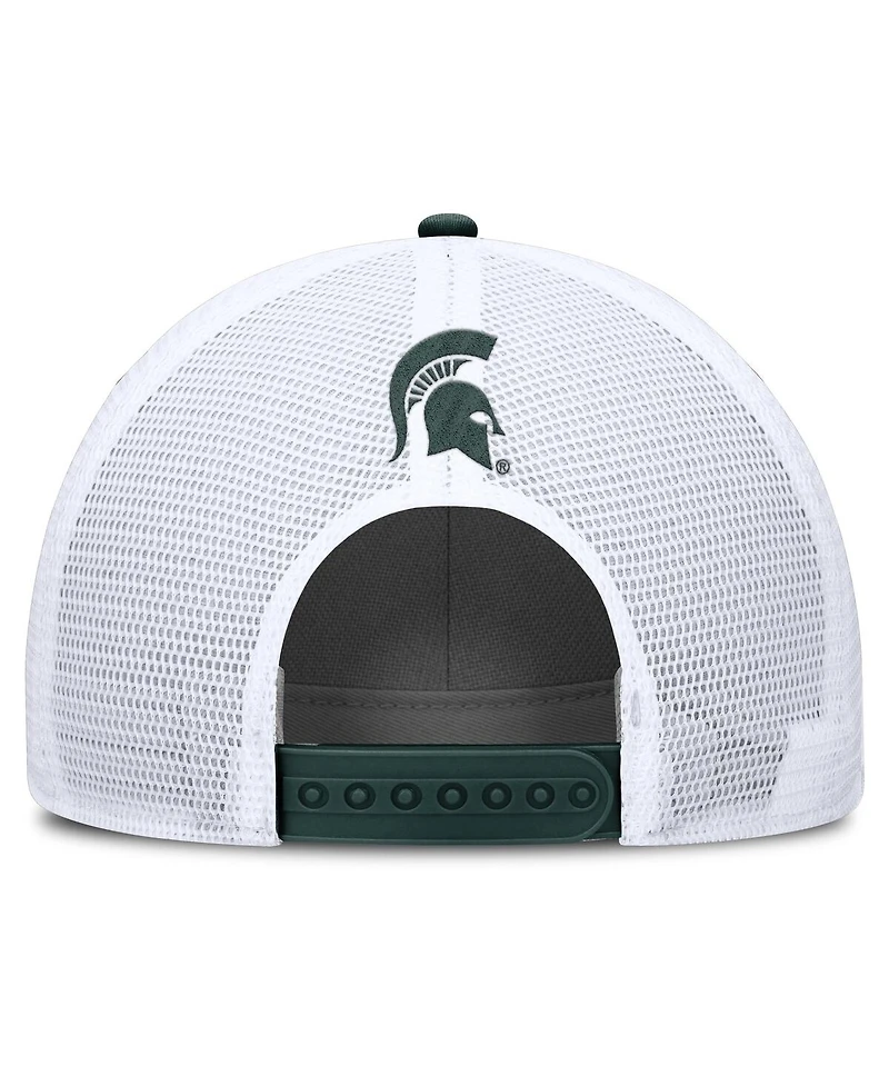 Nike Men's Green/White Michigan State Spartans 2025 On-Field Rise Patch Trucker Adjustable Hat