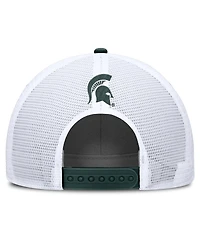 Nike Men's Green/White Michigan State Spartans 2025 On-Field Rise Patch Trucker Adjustable Hat