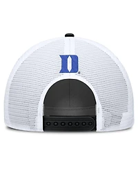 Nike Men's Black/White Duke Blue Devils 2025 On-Field Rise Patch Trucker Adjustable Hat