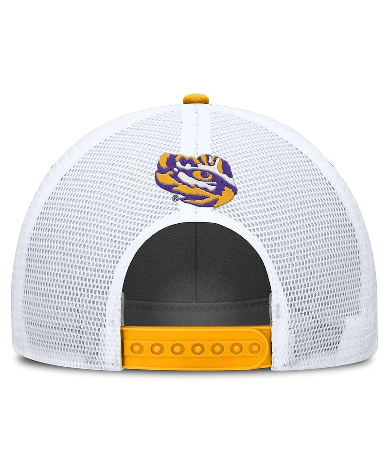 Nike Men's Gold/White Lsu Tigers 2025 On-Field Rise Patch Trucker Adjustable Hat