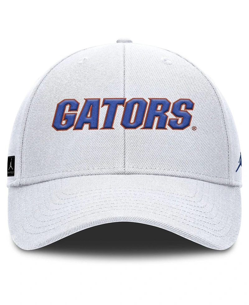 Jordan Men's White Florida Gators 2025 On-Field Rise Performance Adjustable Hat