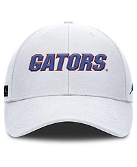 Jordan Men's White Florida Gators 2025 On-Field Rise Performance Adjustable Hat