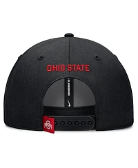 Nike Men's Black Ohio State Buckeyes 2025 On-Field Rise Performance Adjustable Hat