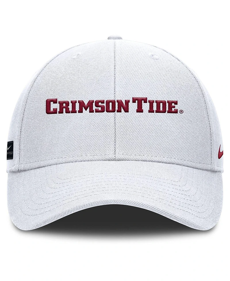 Nike Men's White Alabama Crimson Tide 2025 On-Field Rise Performance Adjustable Hat