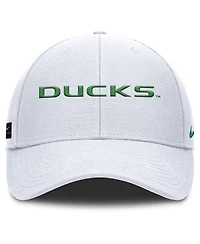 Nike Men's White Oregon Ducks 2025 On-Field Rise Performance Adjustable Hat