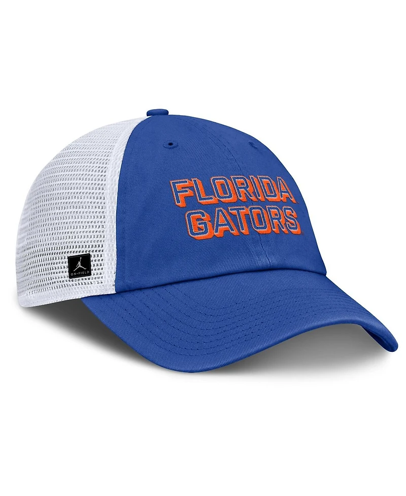 Jordan Men's Royal Florida Gators 2025 Gameday On-Field Club Adjustable Trucker Hat