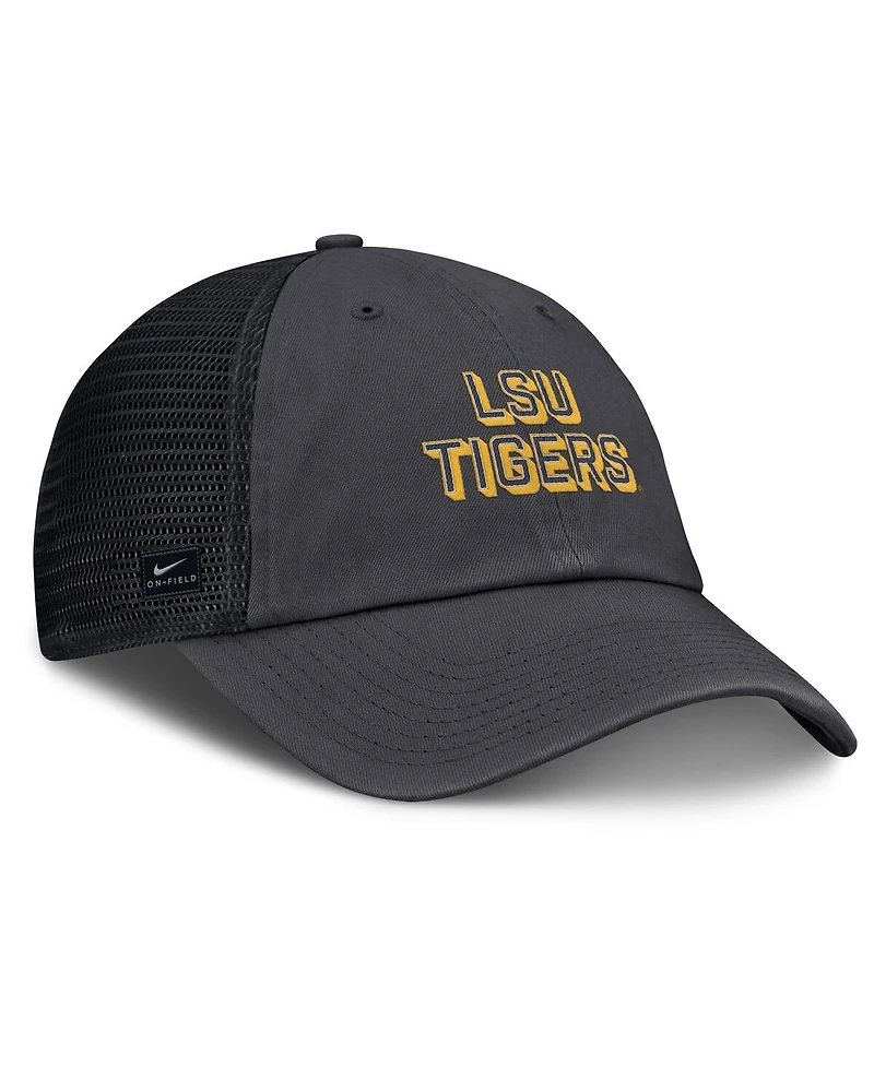 Nike Men's Anthracite Lsu Tigers 2025 Gameday On-Field Club Adjustable Trucker Hat