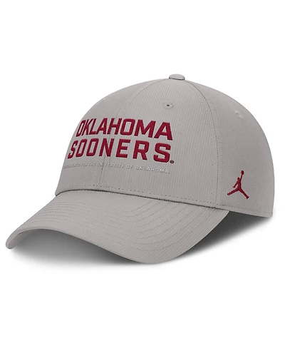 Jordan Men's Gray Oklahoma Sooners 2025 On-Field Gameday Club Adjustable Hat