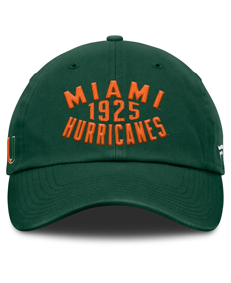 Fanatics Men's Green Miami Hurricanes Archer Adjustable Hat