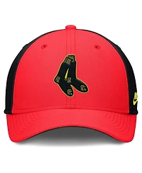 Nike Men's Crimson/Black Boston Red Sox Neon 90s Rise Swoosh Flex Hat