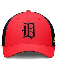 Nike Men's Crimson/Black Detroit Tigers Neon 90s Rise Swoosh Flex Hat
