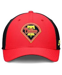 Nike Men's Crimson/Black Philadelphia Phillies Neon 90s Rise Swoosh Flex Hat