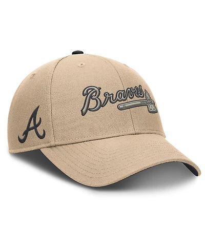 Nike Men's Khaki Atlanta Braves Rise Adjustable Hat