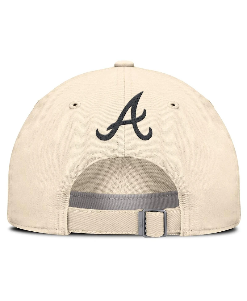 Nike Men's Natural Atlanta Braves Camo Pack Club Adjustable Hat