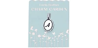 Lucky Feather Charm Garden - Silver - Scalloped Initial Charm