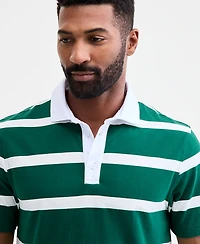 Club Room Men's Short-Sleeve Striped Rugby Shirt, Macy's Exclusive