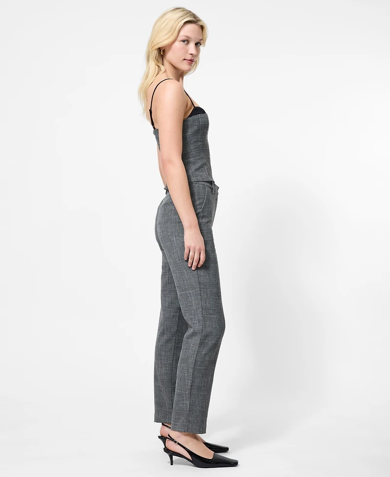 French Connection Women's Owen Plaid Suiting Corset Top