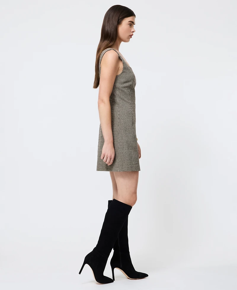 French Connection Women's Houndstooth Square-Neck Mini Dress