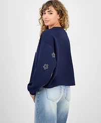 Madden Girl Juniors' Rhinestone-Embellished Sweatshirt