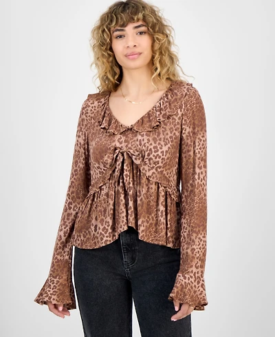 Self Esteem Juniors' Ruffled Babydoll Top