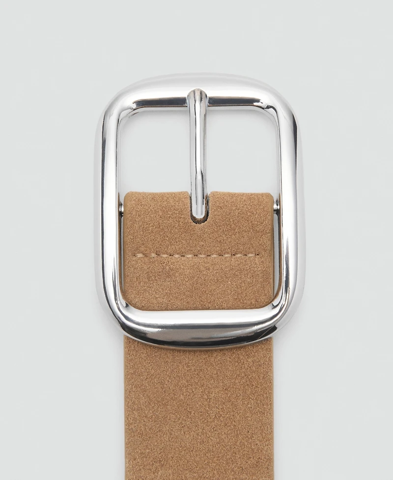 Mango Women's Studs Suede Belt