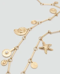 Mango Women's Hanging Pieces Metal Belt
