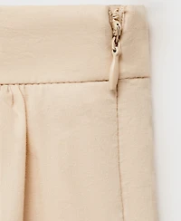Mango Women's Embroidered Hem Cotton Skirt