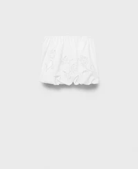 Mango Women's Embroidered Balloon Skirt