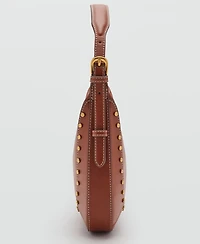 Mango Women's Small Studded Shoulder Bag