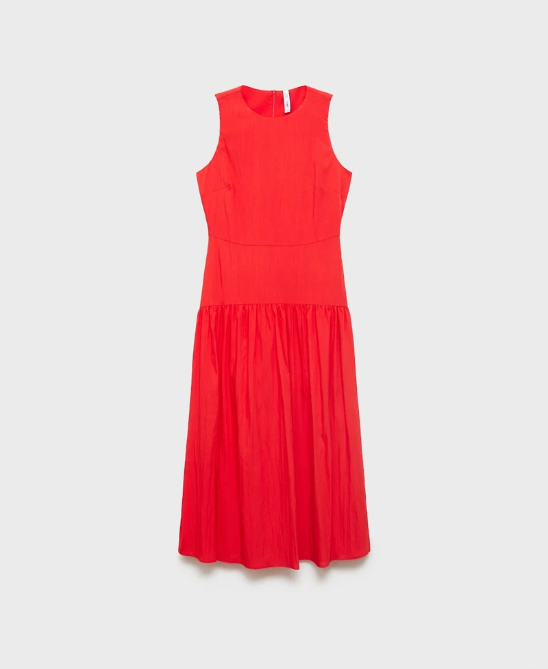 Mango Women's Ruched Hem Long Dress