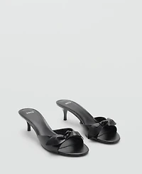 Mango Women's Bow Heel Sandals