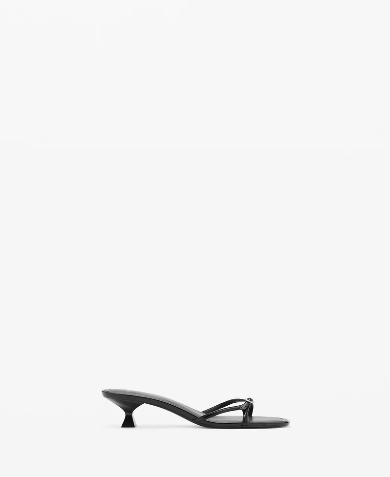 Mango Women's Buckle Detail Heeled Sandals