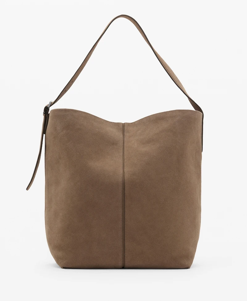 Mango Women's suede Bucket Bag