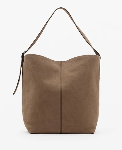 Mango Women's suede Bucket Bag
