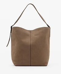 Mango Women's suede Bucket Bag