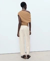Mango Women's Drawstring Linen Pants