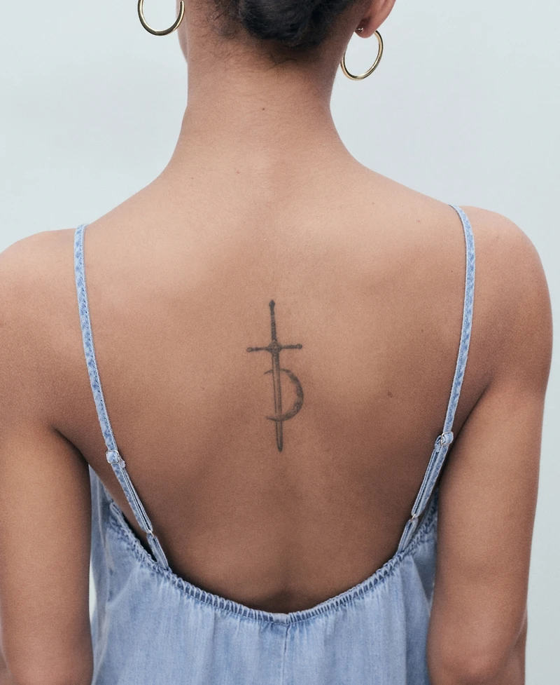 Mango Women's Strappy Denim Dress