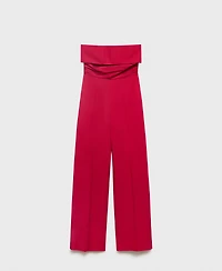 Mango Women's Long Strapless Jumpsuit