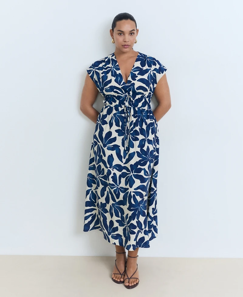 Mango Women's Long Printed Dress