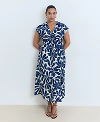 Mango Women's Long Printed Dress